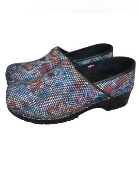 Sanita Professional Ohana Clogs Mosaic Floral Print Women's Size 43 US 11 Casual